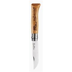 Opinel No 8 Animalia Meşe Oyma Saplı Çakı