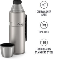 Thermos SK2010 Stainless King Large Matte 1.2 LT Stainless Steel