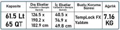 Coleman Convoy 65 QT Tekerlekli Soğutucu Buzluk 61 Lt